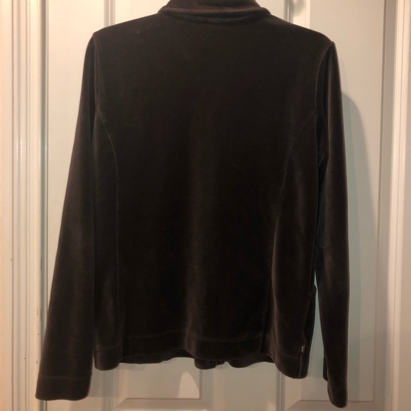 Chaps Velour Light Weight Zipper Jacket - Picture 3 of 6